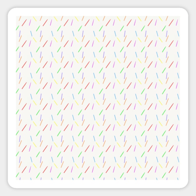 Rainbow sprinkles paint dash pattern Sticker by bettyretro